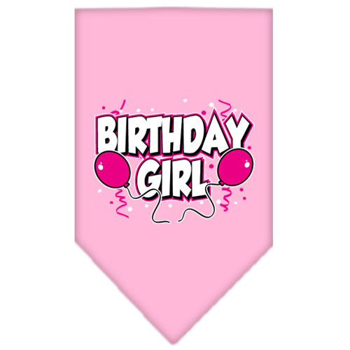 Birthday girl Screen Print Bandana Light Pink Large